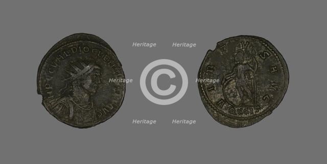 Antoninianus (Coin) Portraying Emperor Diocletian, about 285. Creator: Unknown.