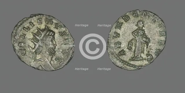 Antoninianus (Coin) Portraying Emperor Gallienus, 260-268. Creator: Unknown.