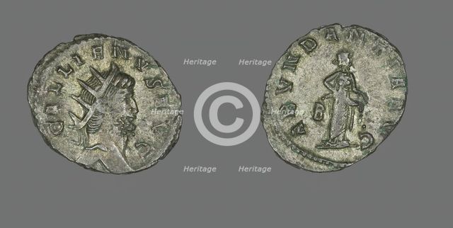 Antoninianus (Coin) Portraying Emperor Gallienus, 260-268. Creator: Unknown.