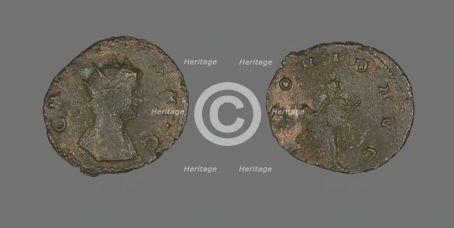 Antoninianus (Coin) Portraying Emperor Gallienus, 260-268. Creator: Unknown.