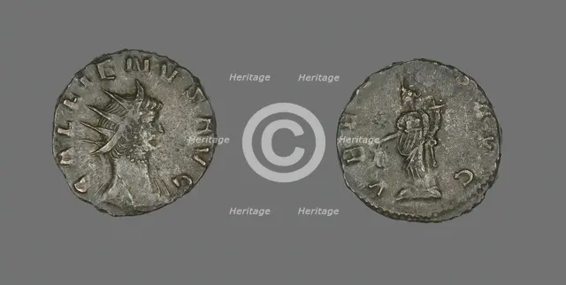 Antoninianus (Coin) Portraying Emperor Gallienus, 260-268. Creator: Unknown.