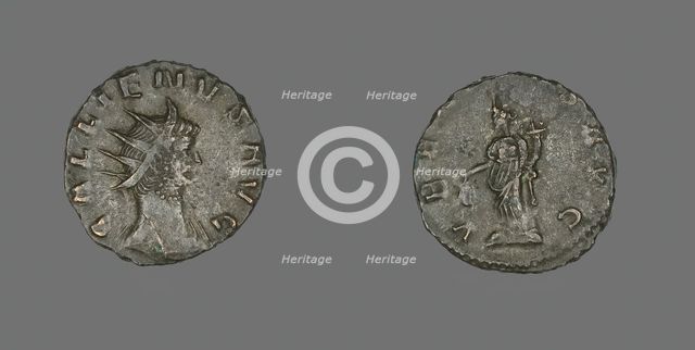 Antoninianus (Coin) Portraying Emperor Gallienus, 260-268. Creator: Unknown.