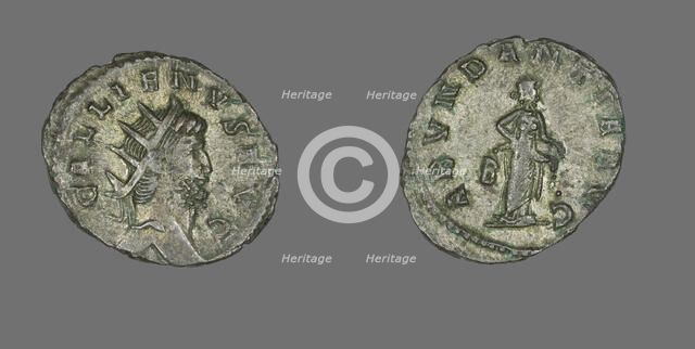 Antoninianus (Coin) Portraying Emperor Gallienus, 260-268. Creator: Unknown.
