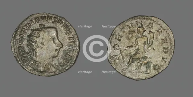 Antoninianus (Coin) Portraying Emperor Gordian III, 242-244. Creator: Unknown.