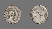 Antoninianus (Coin) Portraying Emperor Pupienus, 238 (April-June), issued by Balbinus and Pupienus.. Creator: Unknown