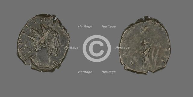 Antoninianus (Coin) Portraying Emperor Tetricus, 271-274. Creator: Unknown.
