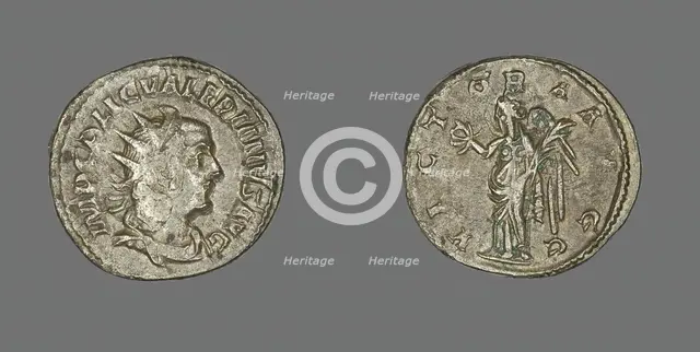 Antoninianus (Coin) Portraying Emperor Valerian, 253-261. Creator: Unknown.