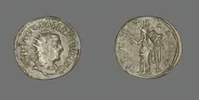 Antoninianus (Coin) Portraying Emperor Valerian, 253-261. Creator: Unknown