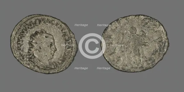 Antoninianus (Coin) Portraying Emperor Valerian, 255-257. Creator: Unknown.