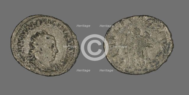 Antoninianus (Coin) Portraying Emperor Valerian, 255-257. Creator: Unknown.