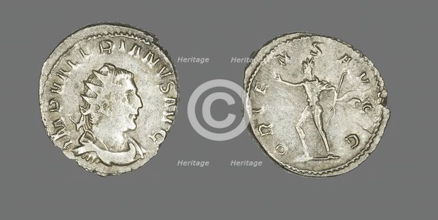 Antoninianus (Coin) Portraying Emperor Valerian, 257-259. Creator: Unknown.