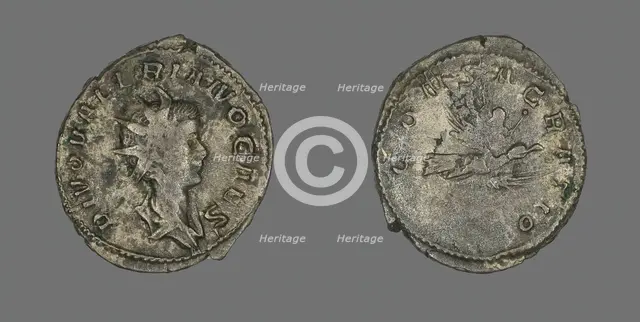 Antoninianus (Coin) Portraying Emperor Valerian II, 259. Creator: Unknown.