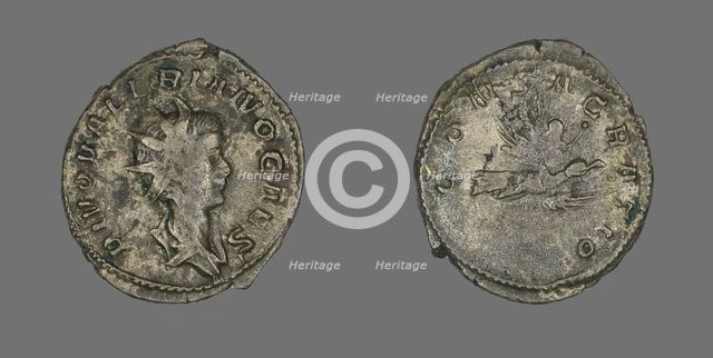 Antoninianus (Coin) Portraying Emperor Valerian II, 259. Creator: Unknown.
