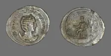 Antoninianus (Coin) Portraying Empress Marcia Otacilia Severa, 246-248. Creator: Unknown