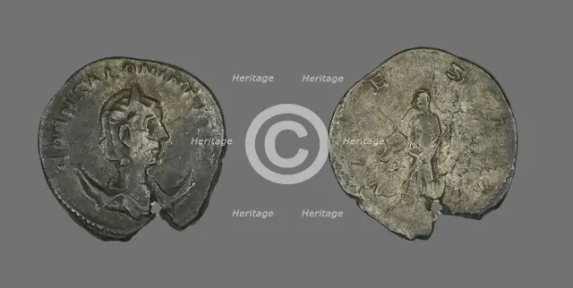 Antoninianus (Coin) Portraying Empress Salonina, 253-260. Creator: Unknown.