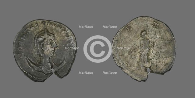 Antoninianus (Coin) Portraying Empress Salonina, 253-260. Creator: Unknown.