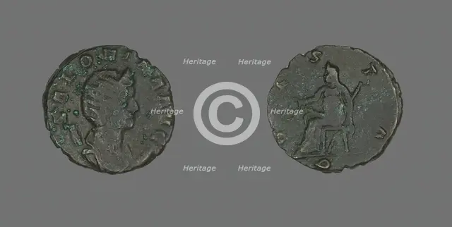 Antoninianus (Coin) Portraying Empress Salonina, 260-268. Creator: Unknown.