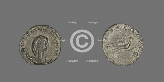 Antoninianus (Coin) Portraying Mariniana, 254. Creator: Unknown.