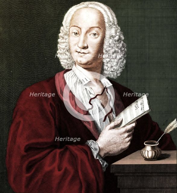 Antonio Vivaldi (1678-1741), 1725. Artist: Morellon de la Cave, François (ca 1700-1755)