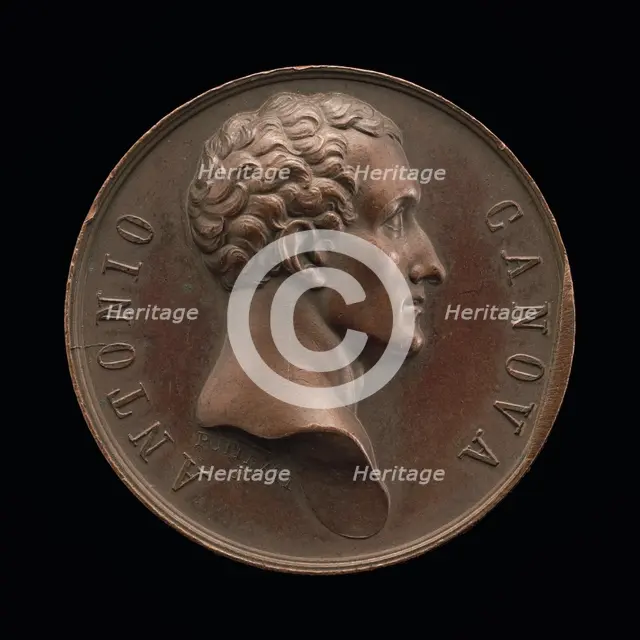 Antonio Canova, 1757-1822, Sculptor [obverse], after 1823. Creator: Francesco Putinati.