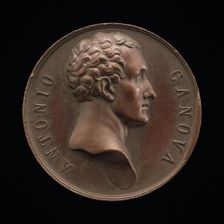Antonio Canova, 1757-1822, Sculptor [obverse], after 1823. Creator: Francesco Putinati