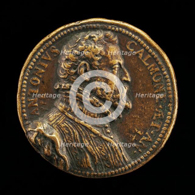 Antonio Calmone, Secretary to Philip II [obverse], c. 1570. Creator: Pietro Paolo Galeotti.