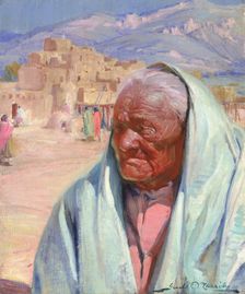 Antonio Concha, Old Man of Taos, 1924. Creator: Gerald Cassidy