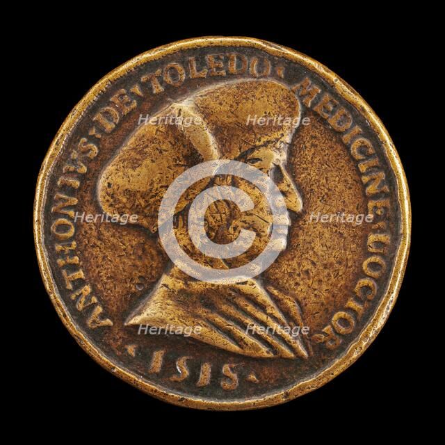 Antonio Gonzalo de Toledo, c. 1480/1483-1524, Physician at Lyon [obverse], 1518. Creator: Medallist of 1518.