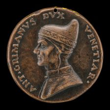 Antonio Grimani, Doge of Venice 1521-1523 [obverse], c. 1500/1525. Creator: Unknown