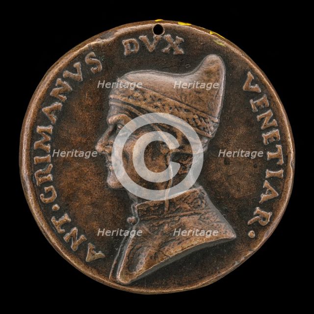 Antonio Grimani, Doge of Venice 1521-1523 [obverse], c. 1500/1525. Creator: Unknown.