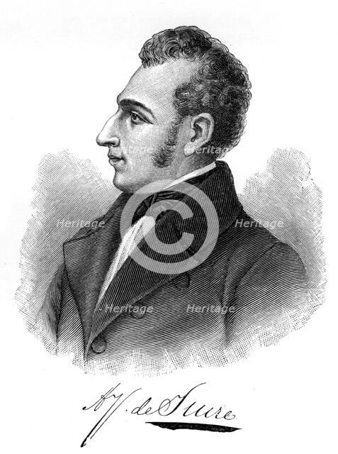 Antonio Jose de Sucre, 19th century South American independence leader, (1901). Artist: Unknown