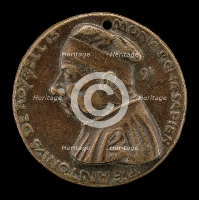 Antonio Roselli of Arezzo, 1380-1466, Jurist [obverse], probably 1460/1466. Creator: Bartolomeo Bellano.