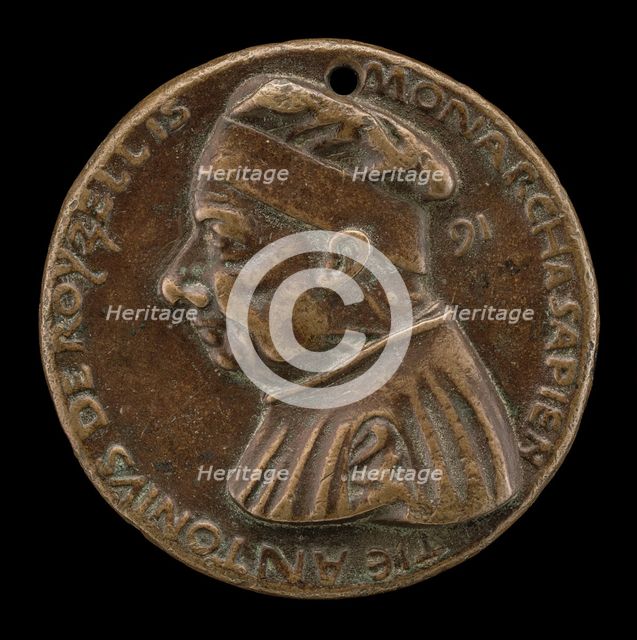 Antonio Roselli of Arezzo, 1380-1466, Jurist [obverse], probably 1460/1466. Creator: Bartolomeo Bellano.