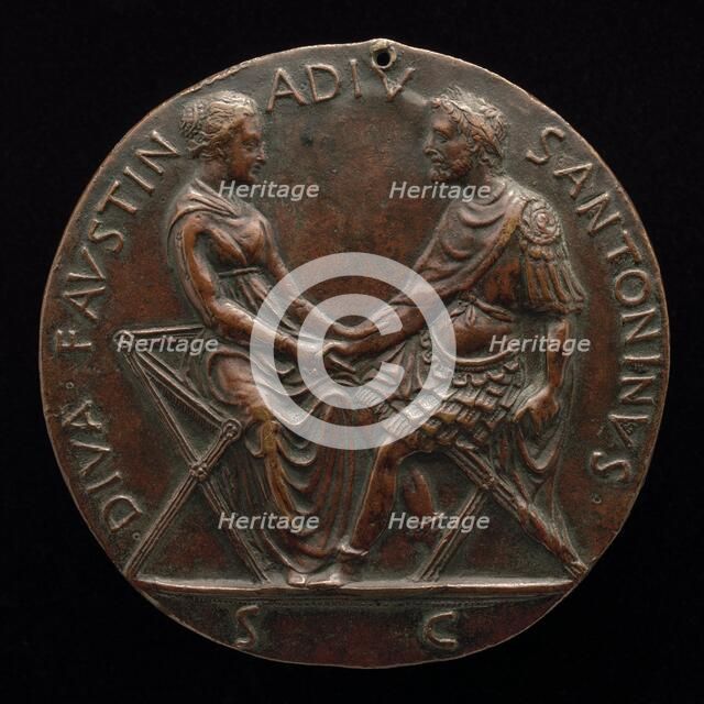 Antonius Pius and Faustina Joining Hands [reverse], fourth quarter 15th century. Creator: Antonio Averlino.