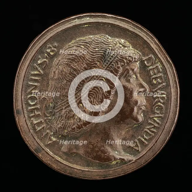 Antoine, 1421-1504, Grand Bastard of Burgundy [obverse], 1472/1480. Creator: Giovanni Candida.