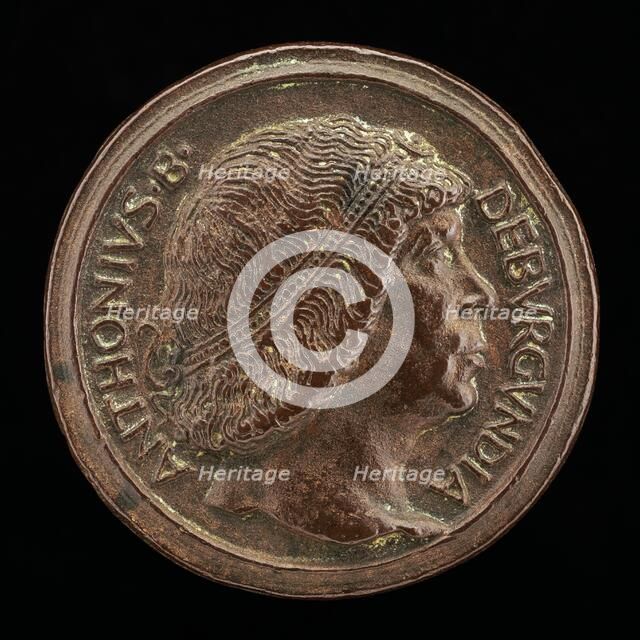 Antoine, 1421-1504, Grand Bastard of Burgundy [obverse], 1472/1480. Creator: Giovanni Candida.