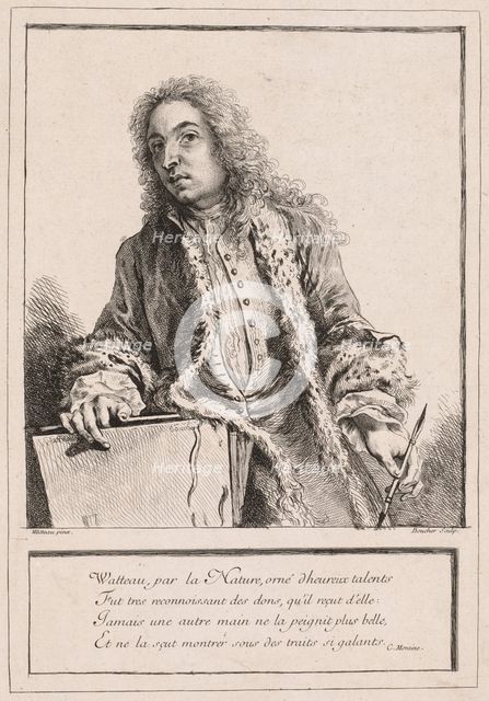 Antoine Watteau, c. 1727. Creator: François Boucher (French, 1703-1770).