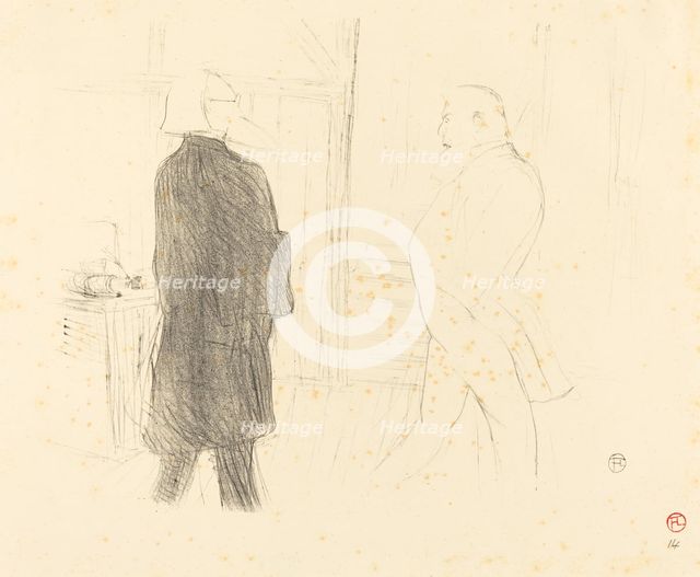 Antoine and Gémier in "Une Faillite", 1894. Creator: Henri de Toulouse-Lautrec.