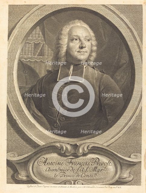 Antoine François Prevost, 1745. Creator: Georg Friedrich Schmidt.