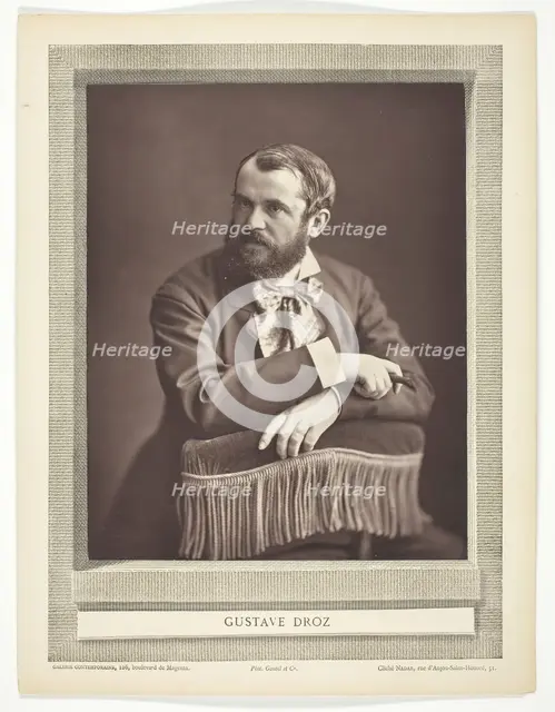Antoine Gustave Droz (French writer, 1832-1895), c. 1853/72. Creator: Nadar.