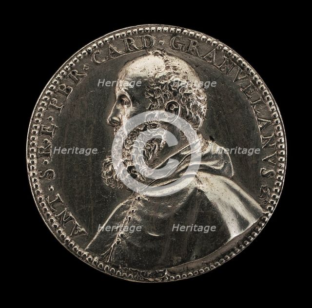 Antoine Perrenot, Cardinal Granvelle, 1517-1586, Bishop of Arras 1540, Cardinal 1561 [obverse]. Creator: Giovanni Vincenzo Melone.