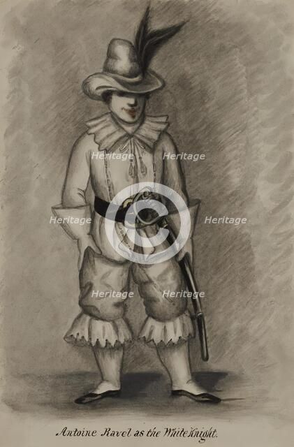 Antoine Ravel as the White Knight, 1855-1859. Creator: Alfred Jacob Miller.