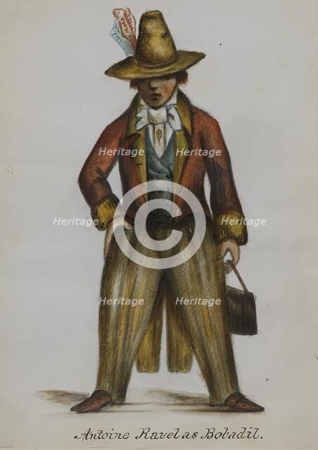 Antoine Ravel as Bobadil, 1855-1859. Creator: Alfred Jacob Miller.