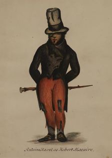 Antoine Ravel as Robert Macaire, 1855-1859. Creator: Alfred Jacob Miller