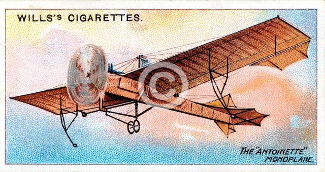 'Antoinette' monoplane of French aviator Hubert Latham, c1910. Artist: Unknown