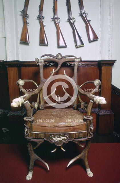Antler chair, Blair Castle, Blair Atholl, Perthshire, Scotland. Artist: Tony Evans
