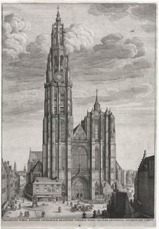Antwerp Cathedral, 1649. Creator: Wenceslaus Hollar (Bohemian, 1607-1677)