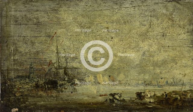 Anvers, marine, c.1850. Creator: Felix Francois Georges Philibert Ziem.