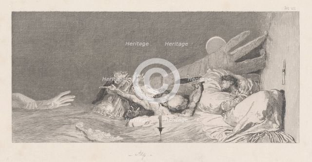 Anxieties (Ängste), 1878/1880. Creator: Max Klinger.