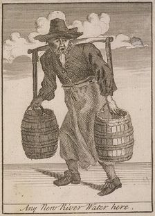 Any New River Water here Cries of London, (c1688?). Artist: Anon